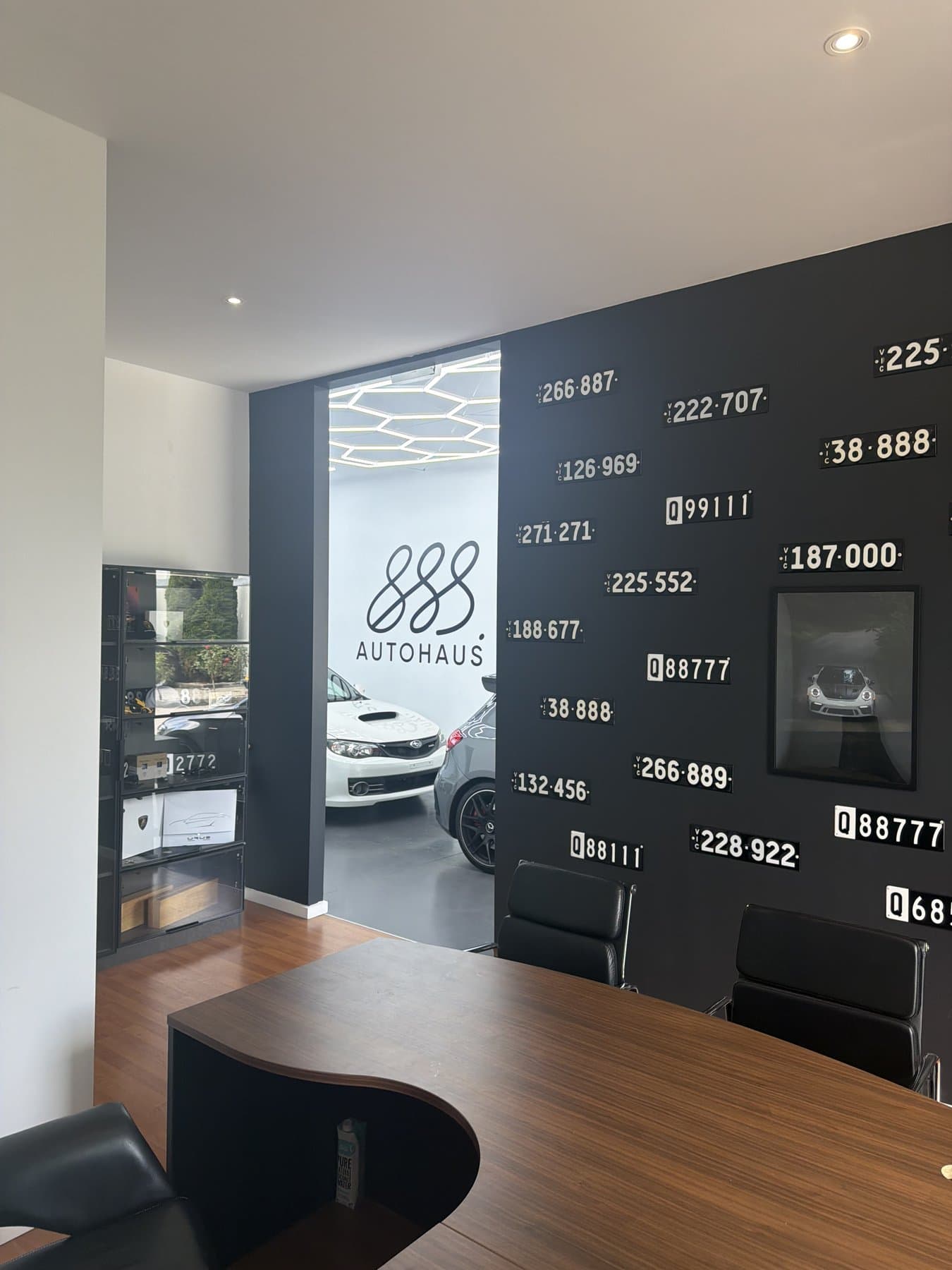 888 Autohaus office and heritage plate collection